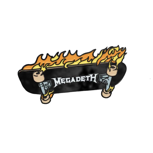 Flaming Skate Deck Pin